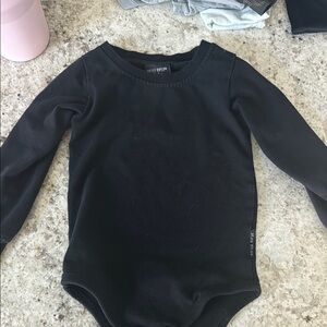 Little Bipsy Black Ribbed Long Sleeve Bodysuit